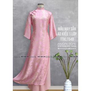 Áo Dài Phom Trẻ Gấm Lụa Phom Suông TTKLT548